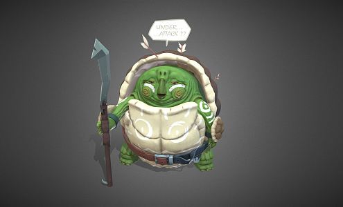 Modern Cartoon Character Cartoon Turtle 3d model