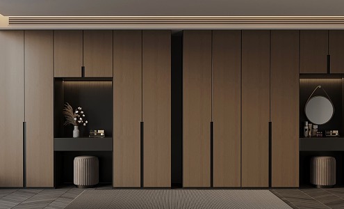 08 wardrobe Italian minimalist wardrobe 3d model