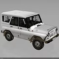 White Classic Off road Vehicle With Square Body And Black Windows Exterior Design