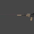 Modern Tactical Rifle With Black Tan Finish Scope Grip And Magazine