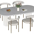 Dining table and chair combination 3d model