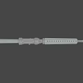 Military Style Assault Rifle With Tactical Scope Textured Barrel And Detachable Magazine