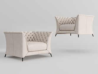 American Single Sofa 3d model