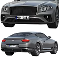 Bentley Luxury Coupe Car Exterior Design Showing Front And Rear