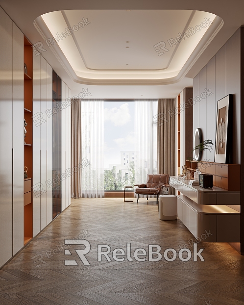 Modern Light Luxury Cloakroom model