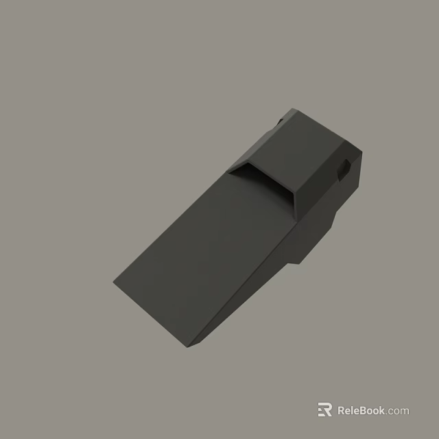 Black Mechanical Part 3D Model With Simple Structure And Smooth Surface 3d model 