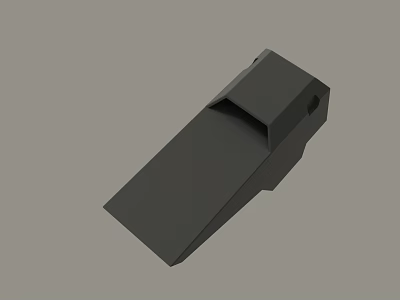 Black Mechanical Part 3D Model With Simple Structure And Smooth Surface 3d model