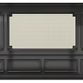 Modern TV Wall Background Design With Black Frame Light Panel And Decorative Borders 3d model
