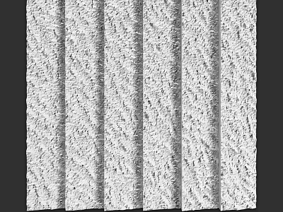 White Textured Building Components With Vertical Stripes And Decorative Elements 3d model