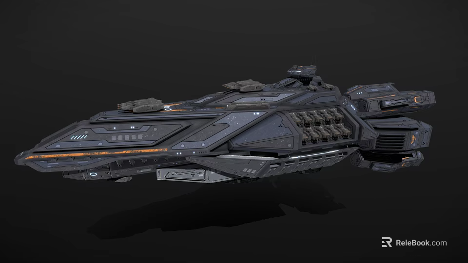 Sci Fi Fighter Jet 3D Model With Advanced Design Sleek Black Exterior And Futuristic Technology 3d model 