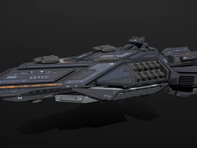 Sci Fi Fighter Jet 3D Model With Advanced Design Sleek Black Exterior And Futuristic Technology 3d model