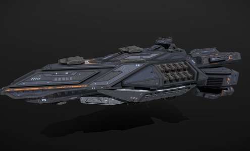 Weapons Sci-Fi Battleship 3d model