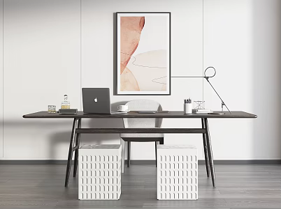 Modern Desk and Chair Office Desk and Chair Casual Desk and Chair 3d model