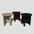Modern round table coffee table side table 3d model