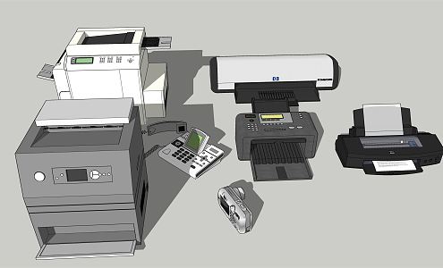 Modern Printers 3d model