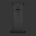 Gray Smart Watch With Digital Display Color Icons And Gray Wrist Strap Design