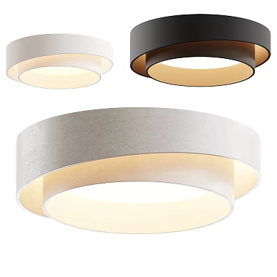 Modern Round Ceiling Light in Multiple Colors for Indoor Home Decoration 3d model