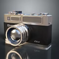 Vintage Digital Camera With GSTAR Brand Large Lens And Silver Black Body