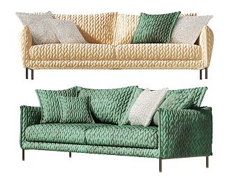 Modern double sofa 3d model