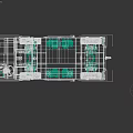 Green Utility Vehicle With Warning Light And Seats For Airport Ground Operations