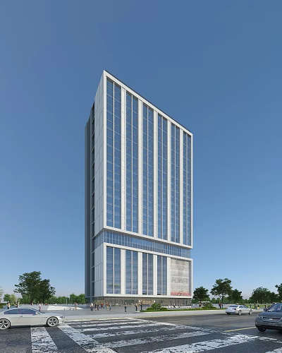 Modern Hotel Building High-rise Hotel 3d model