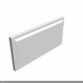 Rectangular Gray Wall With White Frame And Simple Design On Black Background
