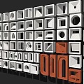 Varied Floor Tiles Featuring Various Geometric Shapes Different Designs and White Gray Orange Hues