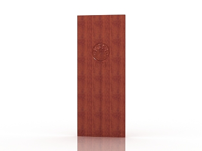 American door solid wood door 3d model