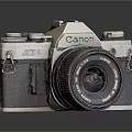Vintage Canon AE 1 Electronic Camera With Classic Design And Lens