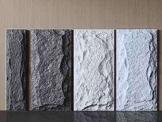 Rock wall panel 3d model