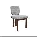 Comfortable Modern Leisure Chair With White Fabric Upholstery And Dark Wooden Legs Design