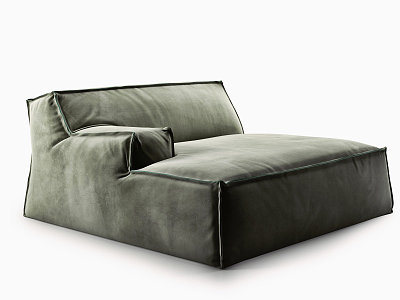 Modern Single Sofa Flannel Bed Sofa model