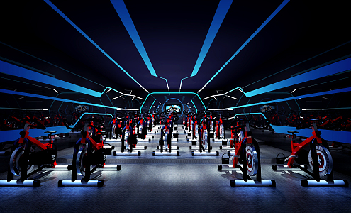 Modern Gym Spinning 3d model