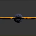 3D Model Spear With Blue Top Yellow Decorations And Red Green Shaft