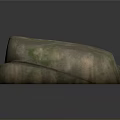 Natural Wooden Stone Decorative Piece With Stacked Structure And Green Moss