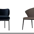 Modern Dining Chairs With Various Design Styles Different Colors And Materials 3d model