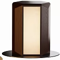 Modern Wooden Table Lamp With Hexagonal Design And Soft Ambient Lighting 3d model