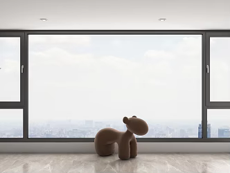 modern floor-to-ceiling windows 3d model