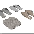 Comfortable Indoor Slippers In Gray And Brown Fleece And Fabric Styles