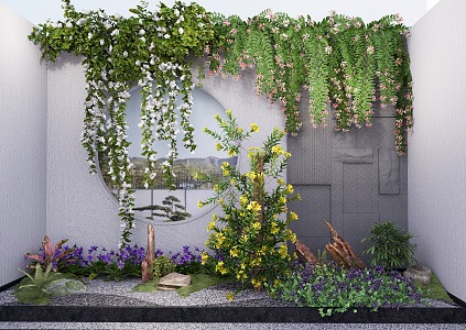 Vine Climbing Vine Plant Green Plant Wall Flower Wall Shrub Flowers and Plants 3d model