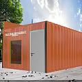 Orange Container Food Cart Display Window With Logo Food Display Outdoor Tables And Chairs