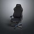 Single Black Gaming Chair Featuring High Back Design And Adjustable Swivel Base 3d model