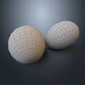 Decorative Ceramic Egg Shaped Vessels With Colorful Floral And Dot Patterns