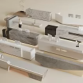 Modern reception desk front desk front desk beauty salon front desk company front desk front desk 3d model
