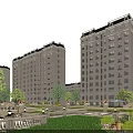 Elegant High Rise Residential Building With Modern Exterior And Surrounding Greenery Lawns Trees