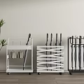 Practical Modern Storage Racks with Wheels Umbrella Holders and Hooks for Home Organization