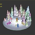 One Man Battle Wolf Game Environment Game Scene Fairy Tale Scene Fairy Tale Magic Scene Magic Item 3d model