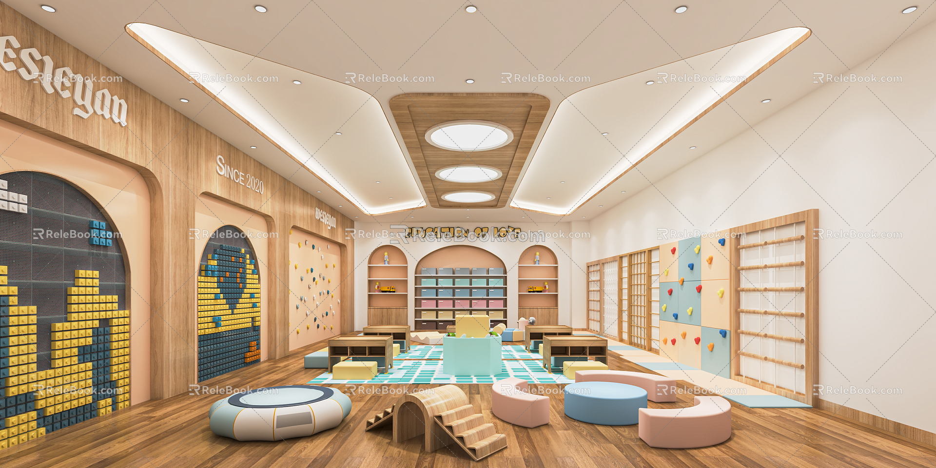 Modern Kindergarten Kindergarten Recreation Room Activity Room Entertainment Classroom Game Room Kindergarten Educational Area Early Education Area 3d model