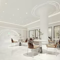 Modern Beauty Hair Salon Interior With Styling Chairs Mirrors And Bright Lighting