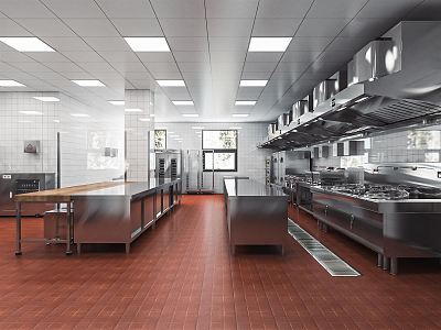 Modern Kitchen Catering Kitchen Hotel Kitchen Central Kitchen Commercial Kitchen 3d model